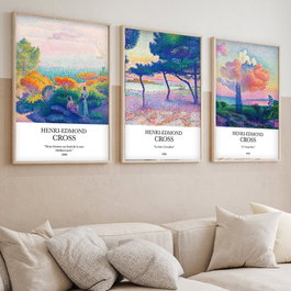 Wallity Huhu265 Cuadro Decorativo enmarcado 50 x 35 cm (3 Piezas)